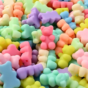 الخرز الدب الصمغي الملونة للمجوهرات صنع التقليد الاكريليك حلوى تيدي الدببة لطيف سوار قلادة 18x11mm أفضل 8 دمية أفخم الدب الصمغية مبيعا - رقم 4