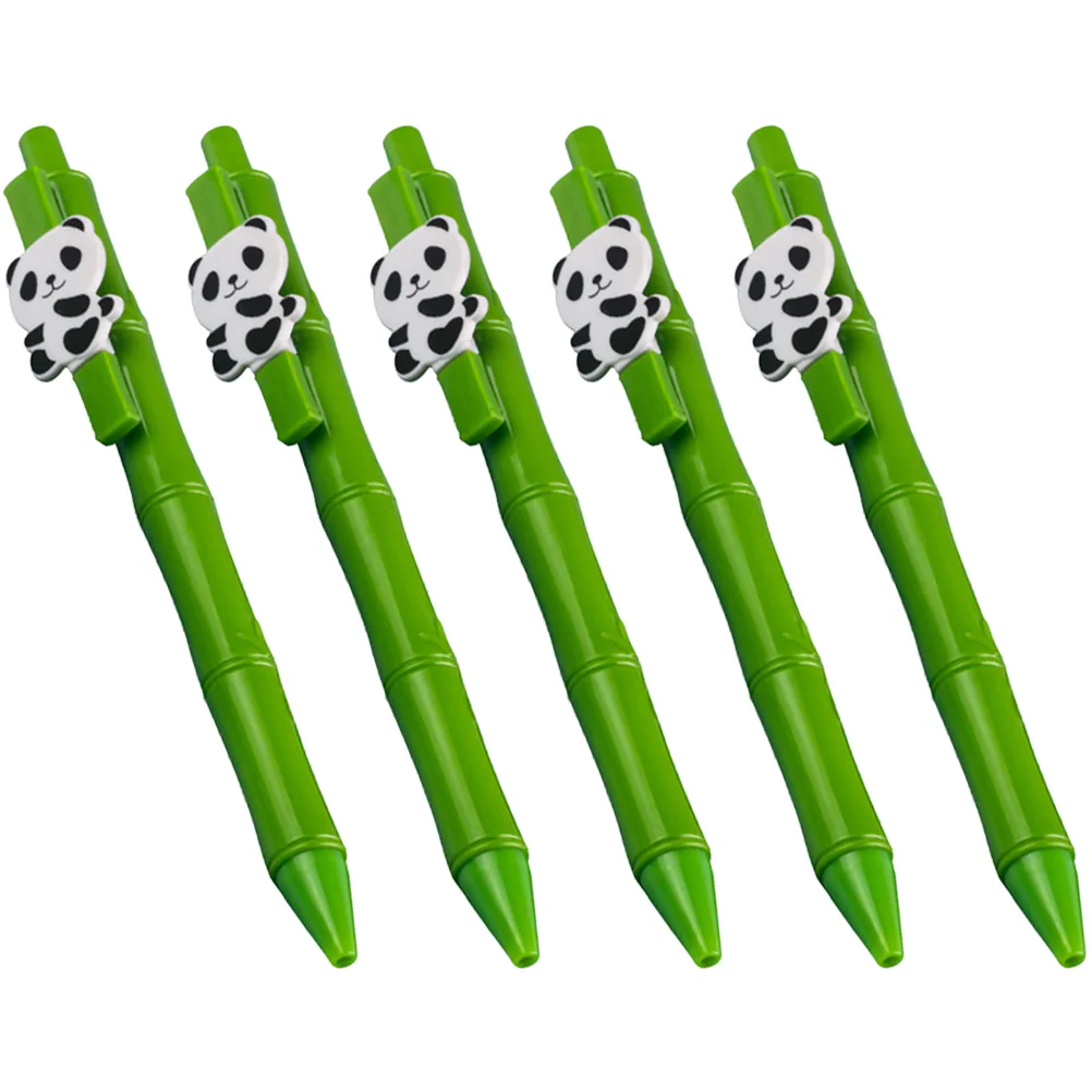 

5Pcs Panda Gel Pen Press Writing Ink Pen Students School Supplies Portable Cartoon Pens for Kids School Supplies