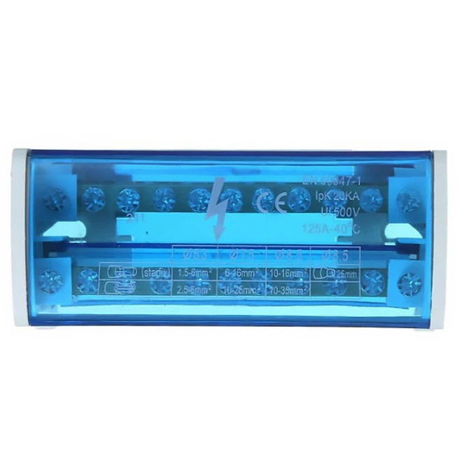 1 قطعة تقاطع وحدات المسمار العالمي سلك موصل كهربائي Din السكك الحديدية محطة كتلة صندوق توزيع الطاقة NHC01 سلسلة