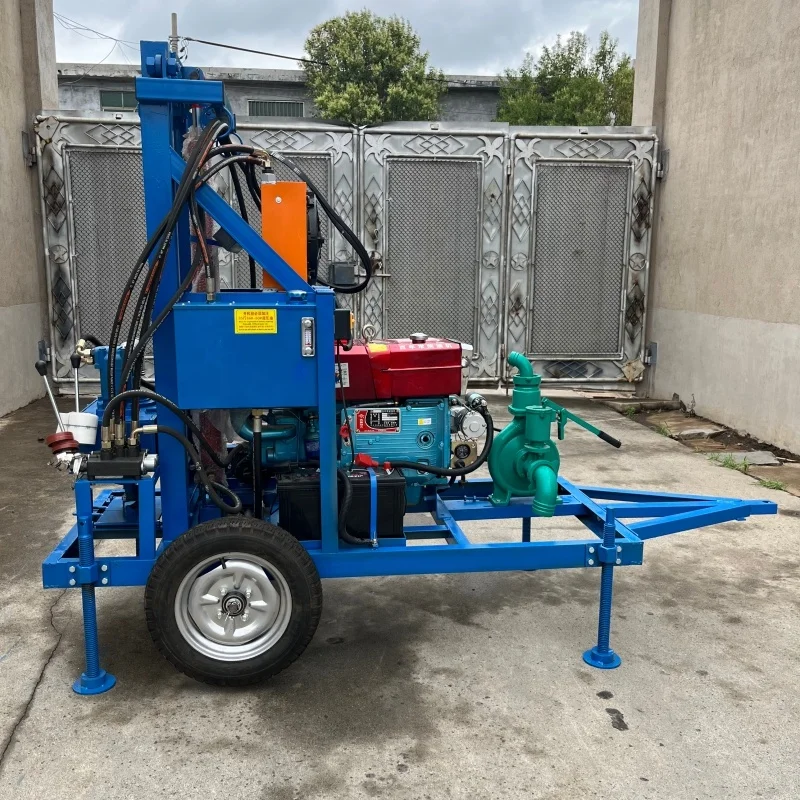50m 80m 100m 120m 150m Small Hydraulic Drilling Rig diesel Water Well Drilling Rig Drilling Equipment