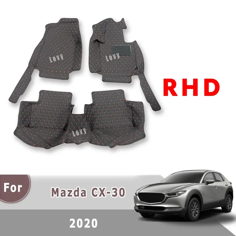 

Ковры RHD для Mazda Cx-30 cx30 2019 2020 2021 2022 2023 Автомобильные коврики Аксессуары для салона Детали Пользовательские подушечки для ног Коврики