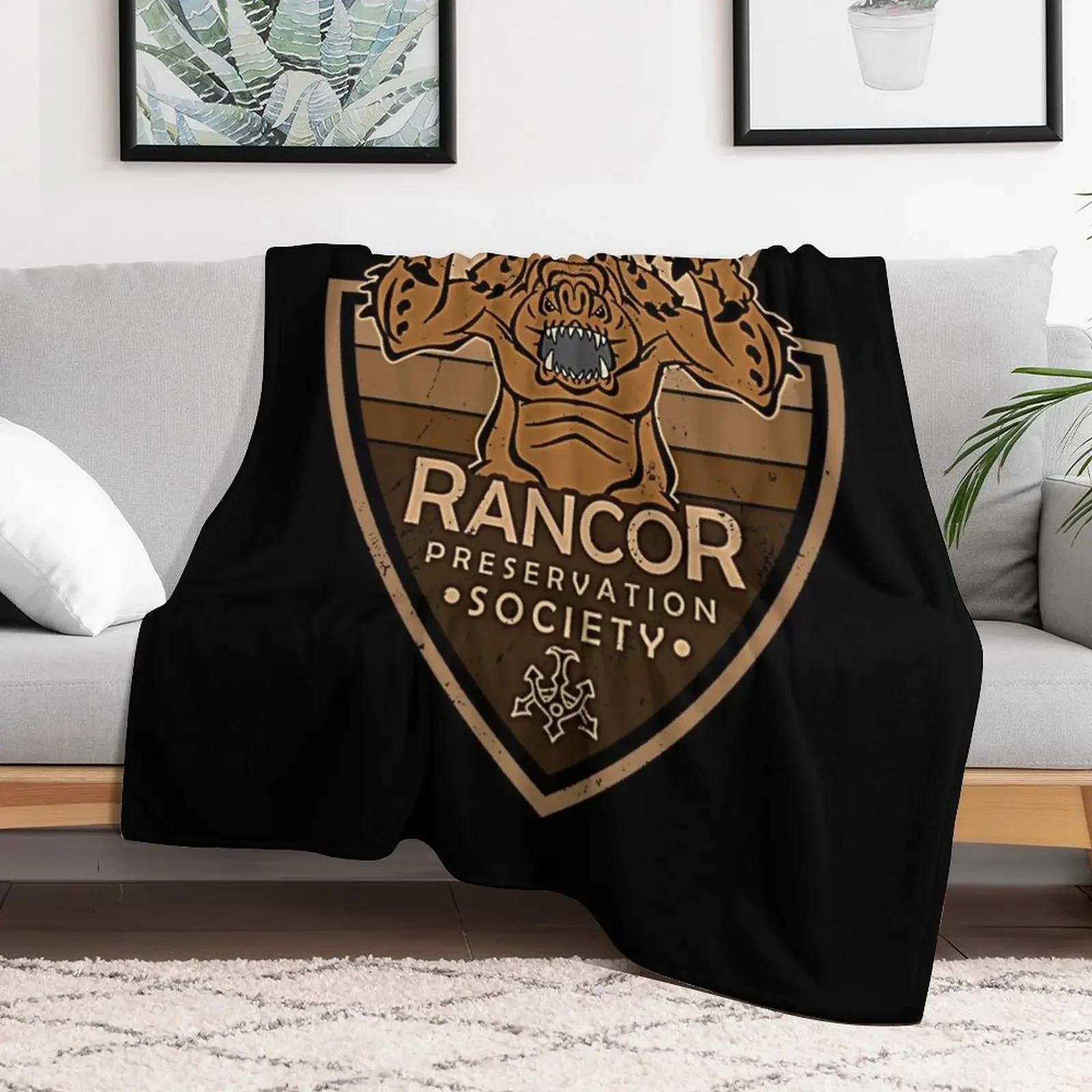 Rancor Preservation Society | Geekdom Pop Culture | DopeyArt Throw Blanket Luxury Cute Plaid Soft Moving Blankets