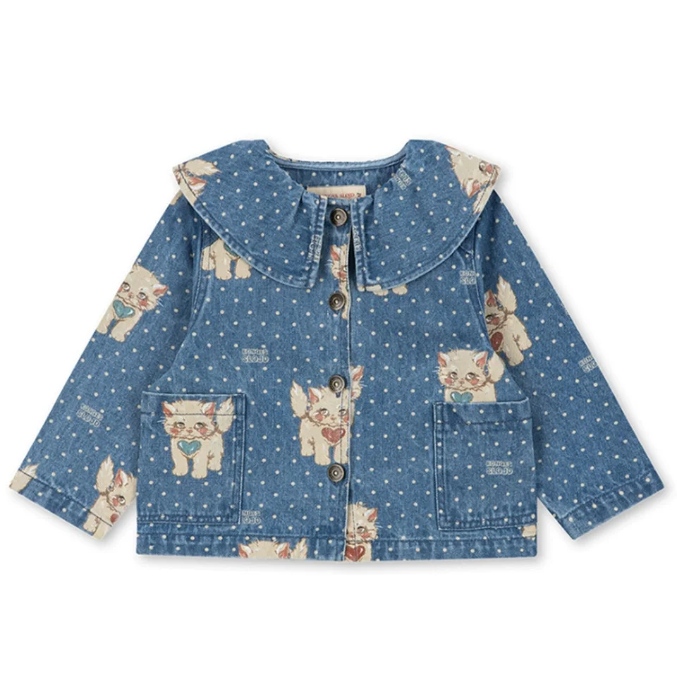 2026 Toddler Kids Girls Cute Print Dress KS Boys Jeans Braces Jacket Children Denim Dresses Coats Jean Pants Clothes Set