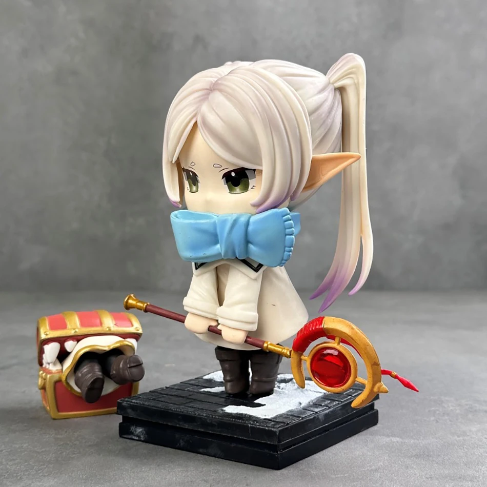 13,5cm Q-Version Frieren: Beyond Journey's End Frieren 2-teiliges Set PVC Actionfigur Anime-Figur Modell Spielzeug Sammlerstück Geschenk