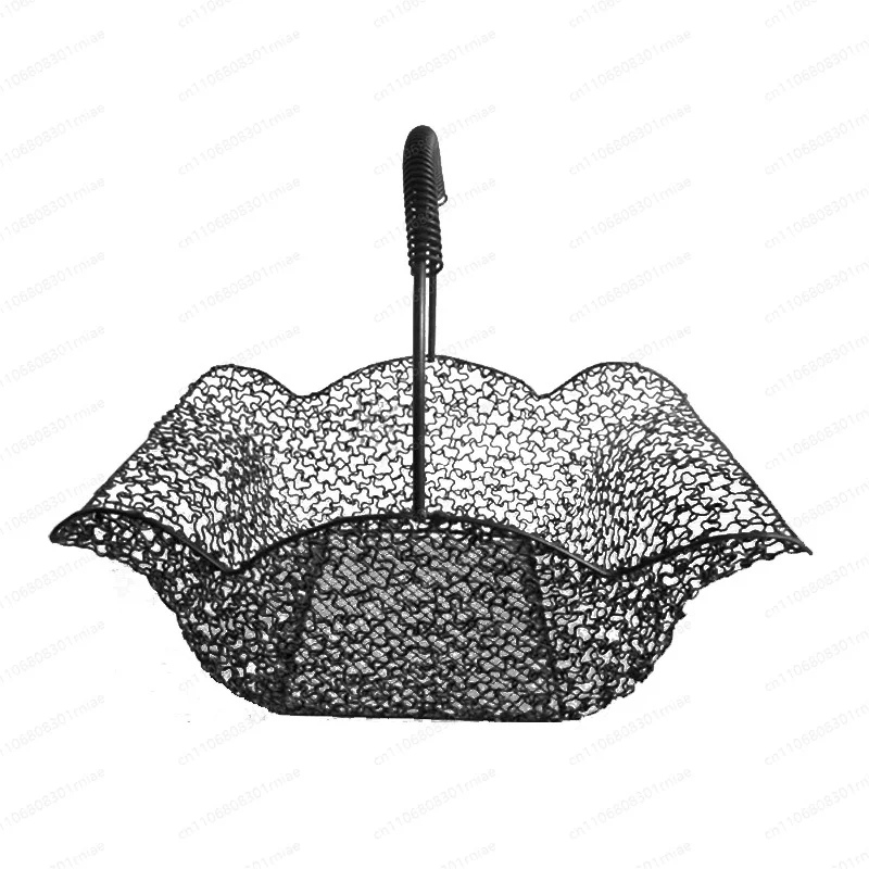Creative wrought iron wire fruit basket flower storage basket home decoration storage basket