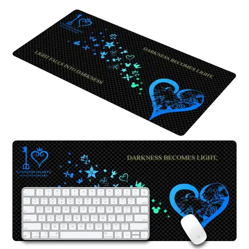 Imagen 2 del producto Alfombrilla de ratón grande para juegos, alfombrilla antideslizante de Anime Kingdom Hearts para ordenador portátil, decoración de escritorio, alfombrillas de ratón extendidas, alfombrilla para teclado de oficina