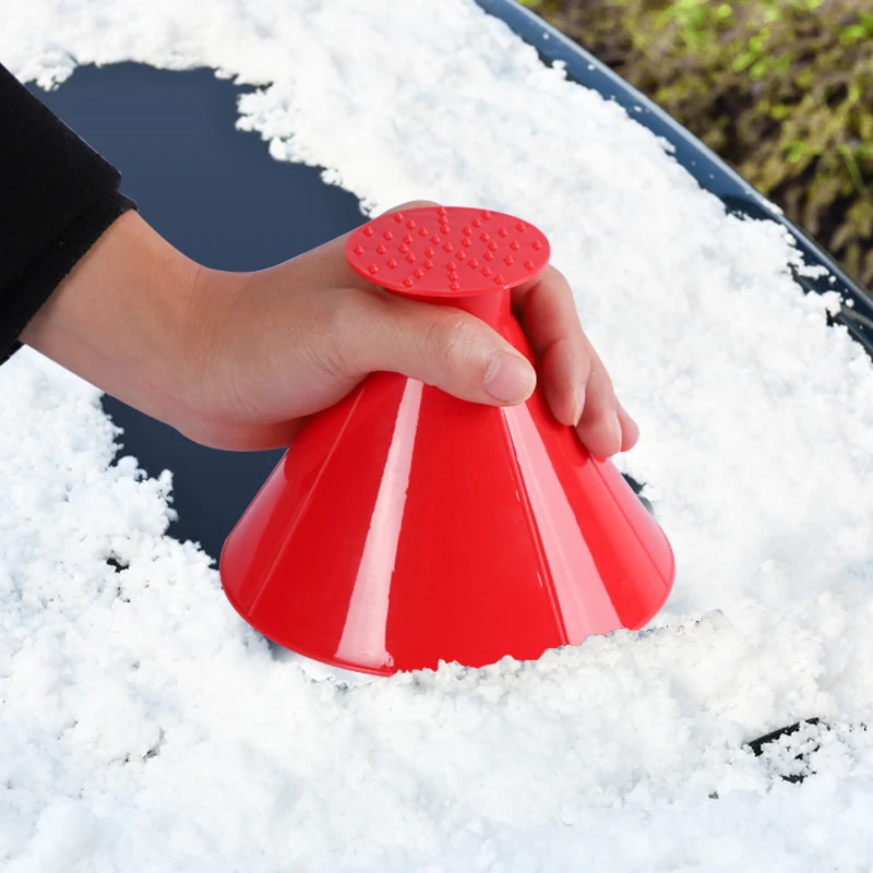 Car Window Windshield Magic Ice Scraper Oil Funnel Snow Remover Shovels Deicer Cone Tool Scraping Winter Accessories