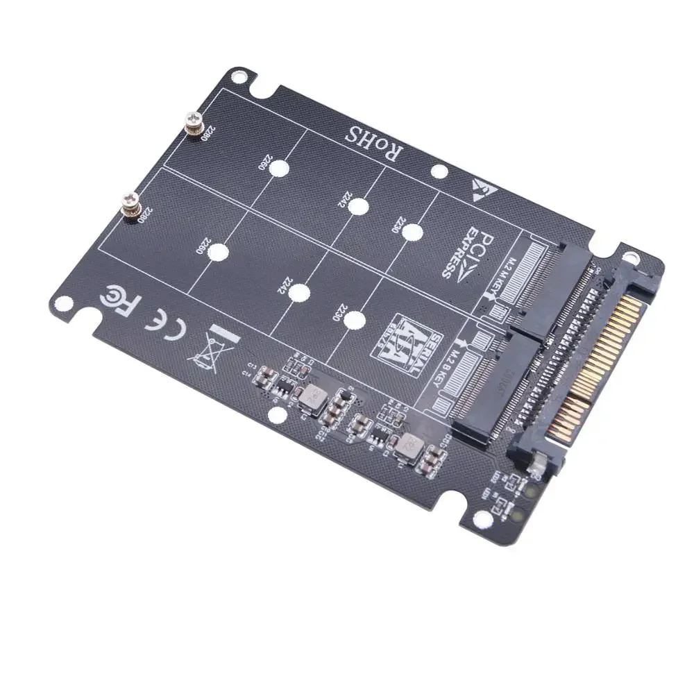 

2-портовая карта адаптера NGFF M.2 NVME к U.2 Dual SSD к U.2 SFF-8639 Карта адаптера U2 к 2 порта nvme