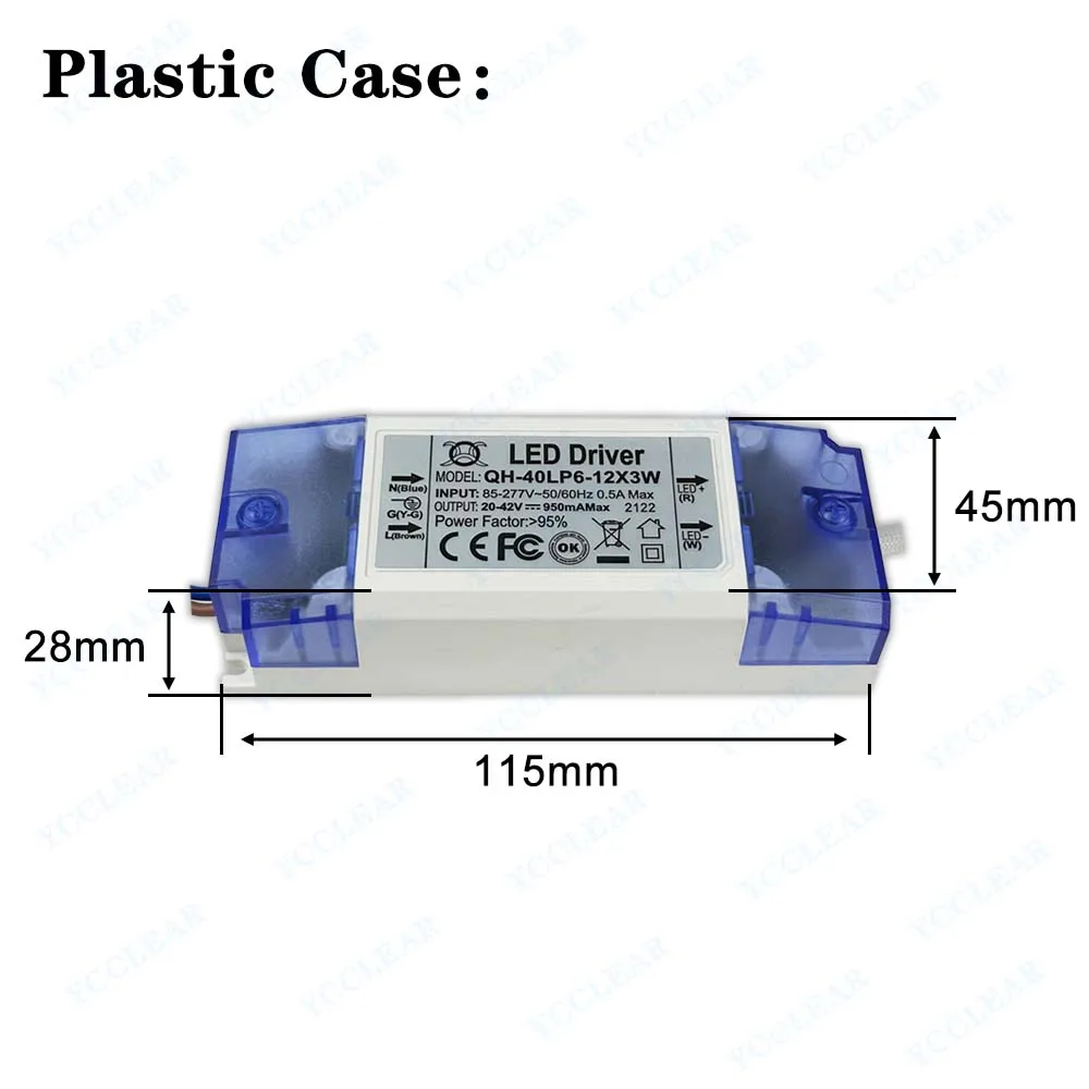 Driver LED 20W 24W 25W 28W 30W 36W 40W DC60-120V 39-85V 30-58V 18-39V 300mA 420mA 600mA 900mA alimentatore trasformatore di illuminazione