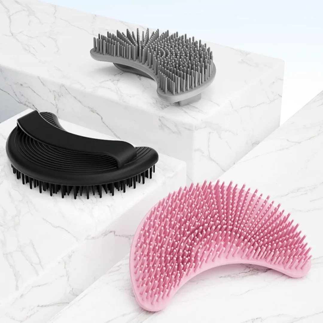 

Soft Silicone Body ScrubberBrush Cleanser Manual Exfoliating Body Cleansing Skin Care Scrubber Shower Gentle Massage Bath Brush