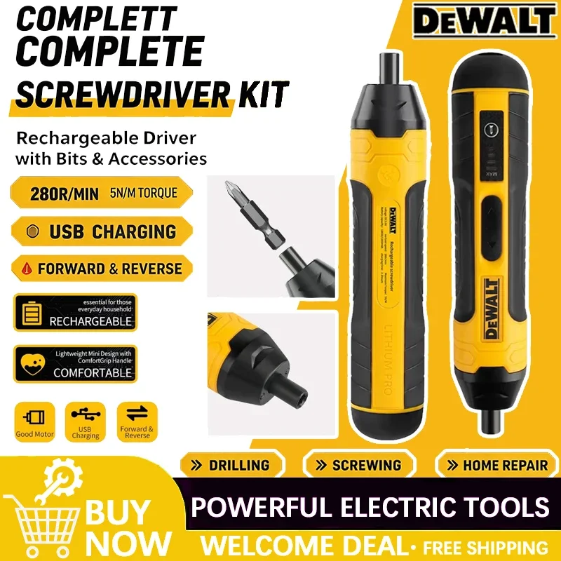 2026 DEWALT Cordless Electric Screwdriver 1300mAh Rechargeable Adjustable Drill Multifunctional Disassembly HT422