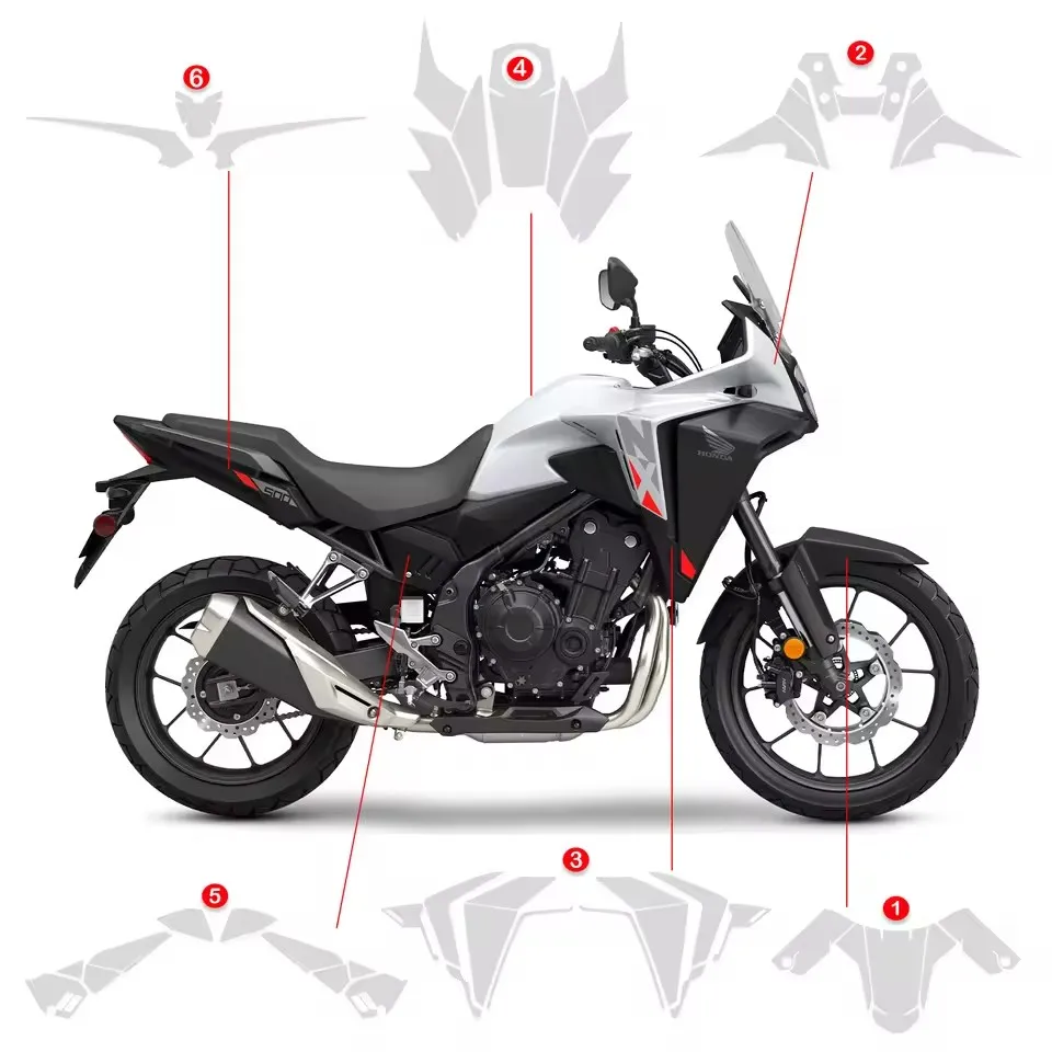 NX500 Fuel Tank Protective Anti-scratch Kit For HONDA NX 500 2024-2026 Motorcycle PPF TPU Transparent Paint Protection Film