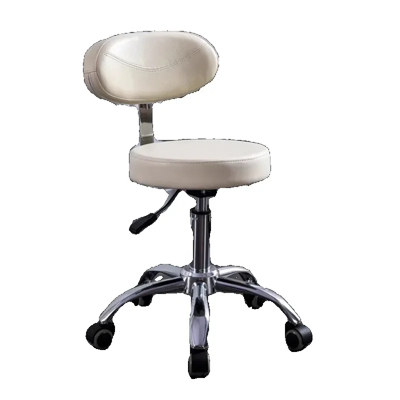 Lifting Master Barber Chair on Wheels Small Tattoo Rotary Chair Beauty Oral Special Swivel Silla Salon Furniture AA Dentist