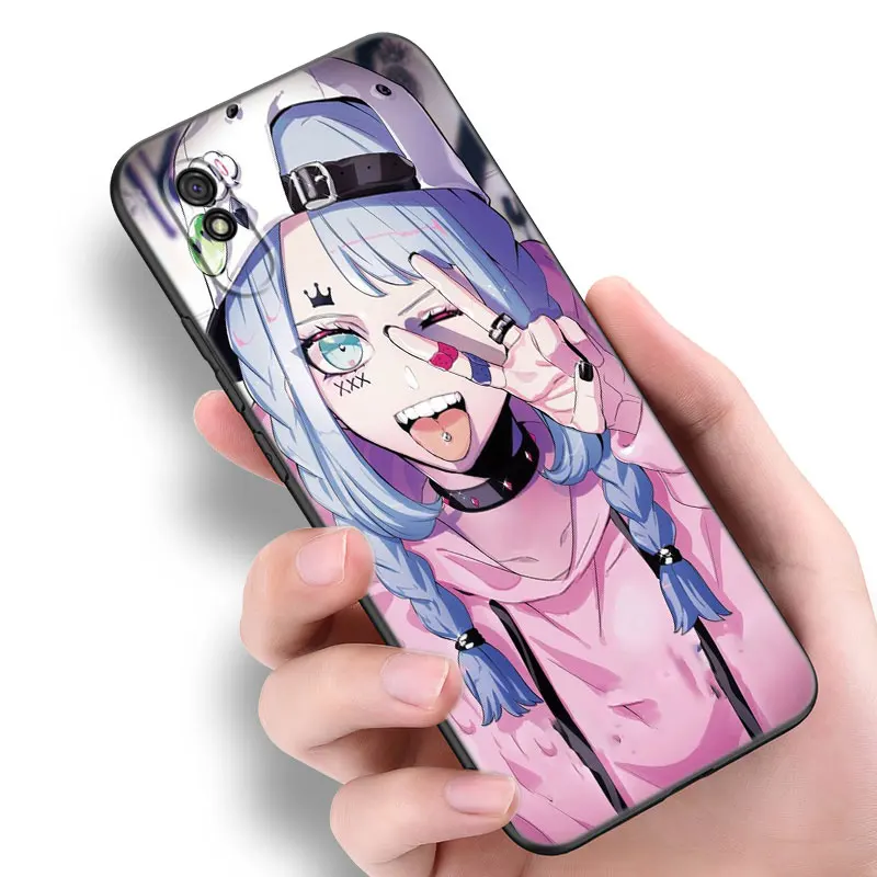 Anime Vaporwave Glitch Hot Black Silicone Phone Case For Xiaomi Redmi 10 Prime A1 A2 Plus 9 9A 9C 9T 10A 10C 12 12C 13C