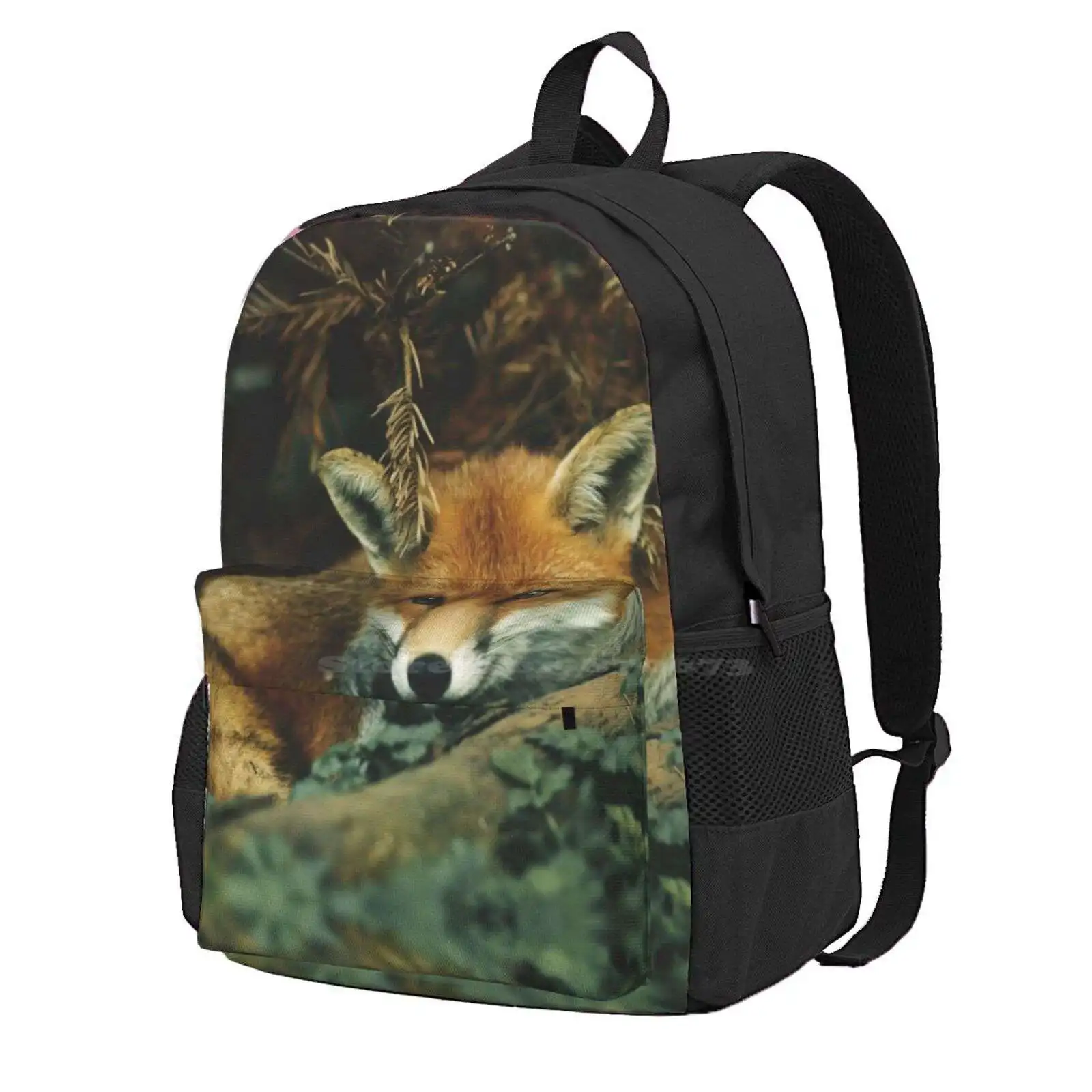 

Red Fox In The Forest Hot Sale Schoolbag Backpack Fashion Bags Red Wildlife Animal Woodland Woods Forest Foxes Orange Nature