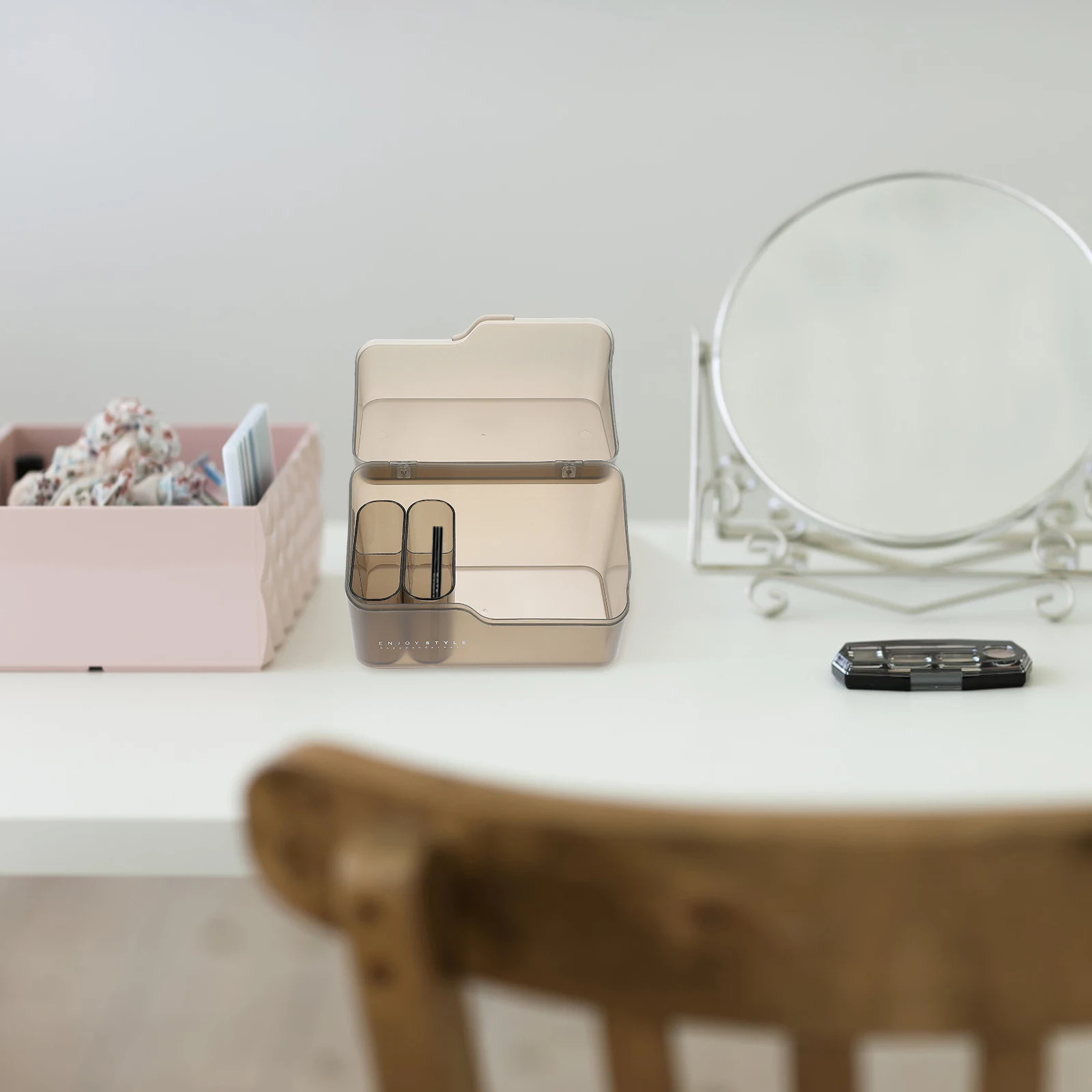 メイクアップオーガナイザー口紅ケースコンテナ Pp トラベルケースマニキュア収納ボックス家庭用収納ボックス寝室のバスルーム