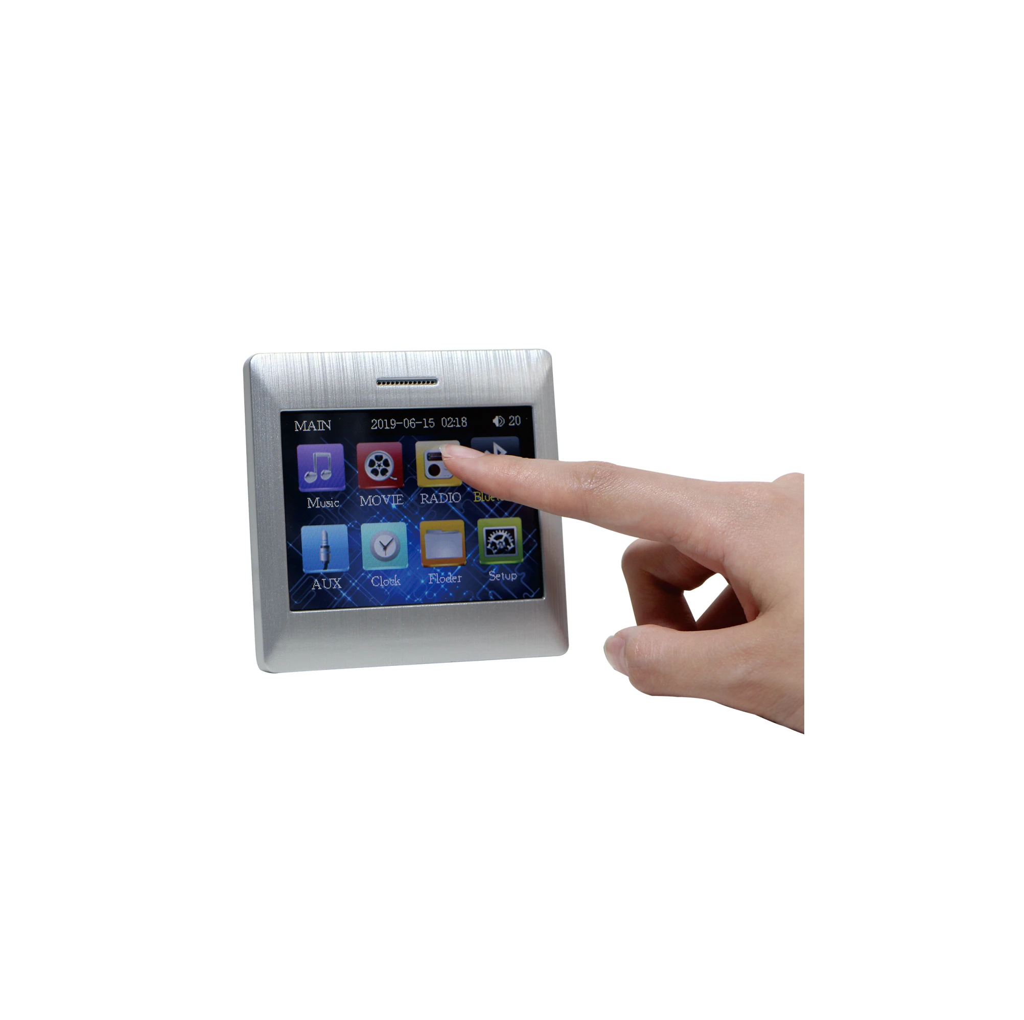 Amplificatore da parete touch screen! BA-415TC PK2 4*15 W Supporto audio multi-casa intelligente 8 pezzi Altoparlante da soffitto a gamma completa CP-606L Sistema PA