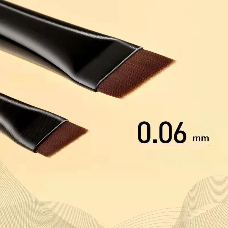 New 2/1pcs eyebrow contour brush blade eyeliner brush portable small angle horizontal silkworm brush female makeup tool