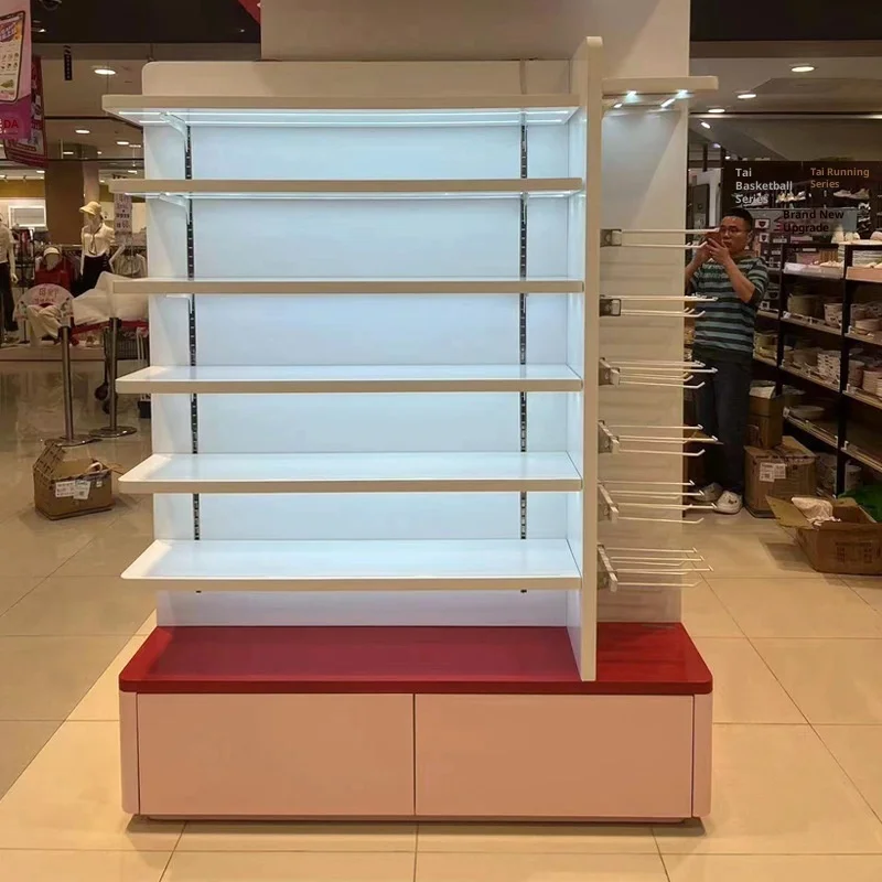 custom.Custom Durable Supermarket Double-Sided Alcohol Pharmacy Display Cabinet Stationery Store Convenience Store