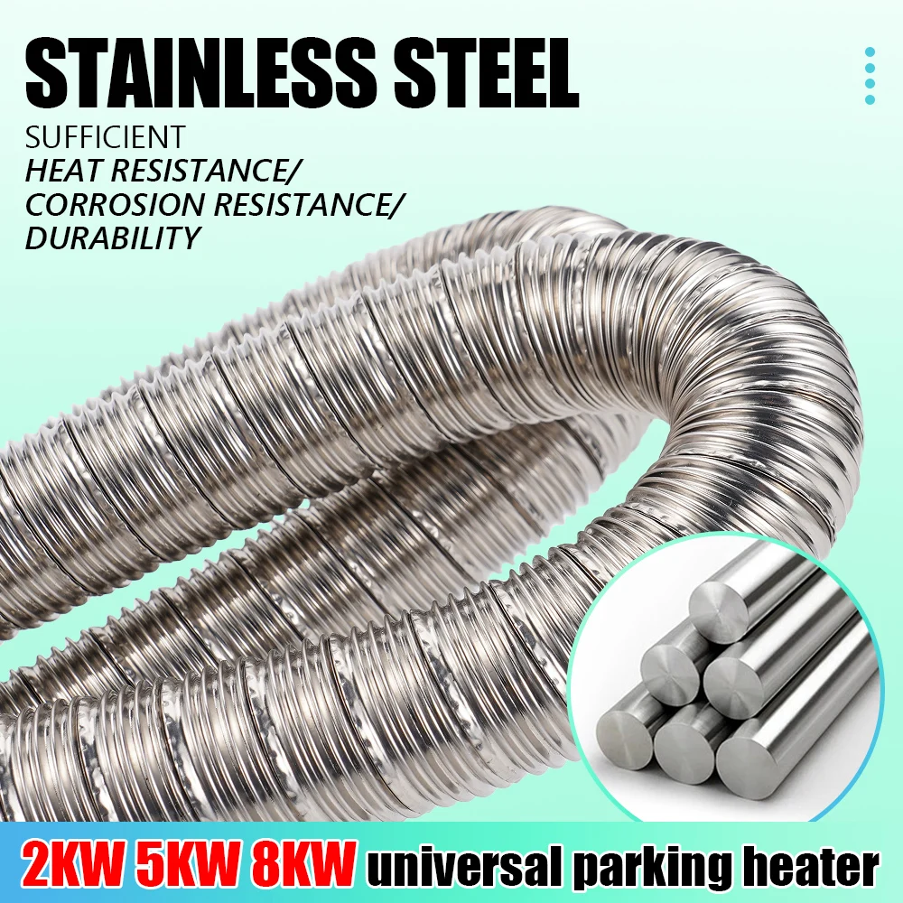24mm Diesel Parking Heater Stainless Steel Exhaust Pipe 0.6/1/1.2/2M Universal for Eberspacher Webasto Car Heater Parts