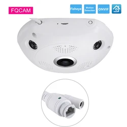 Cámara IP de ojo de pez para interiores, 1080P, POE, Panaromic, 180, 360 grados, IP, domo, detección de movimiento, ONVIF, Full HD, 5MP