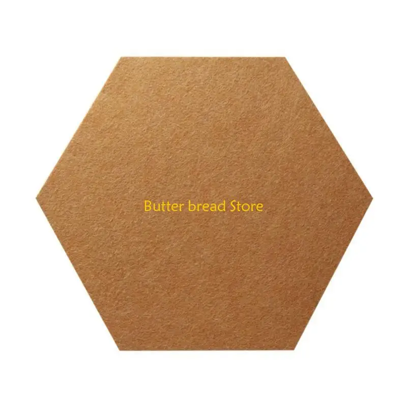 W89C Selbstklebende Memo-Board Dicke Filzplatine Sechseck Tabelle Matte Länge 4