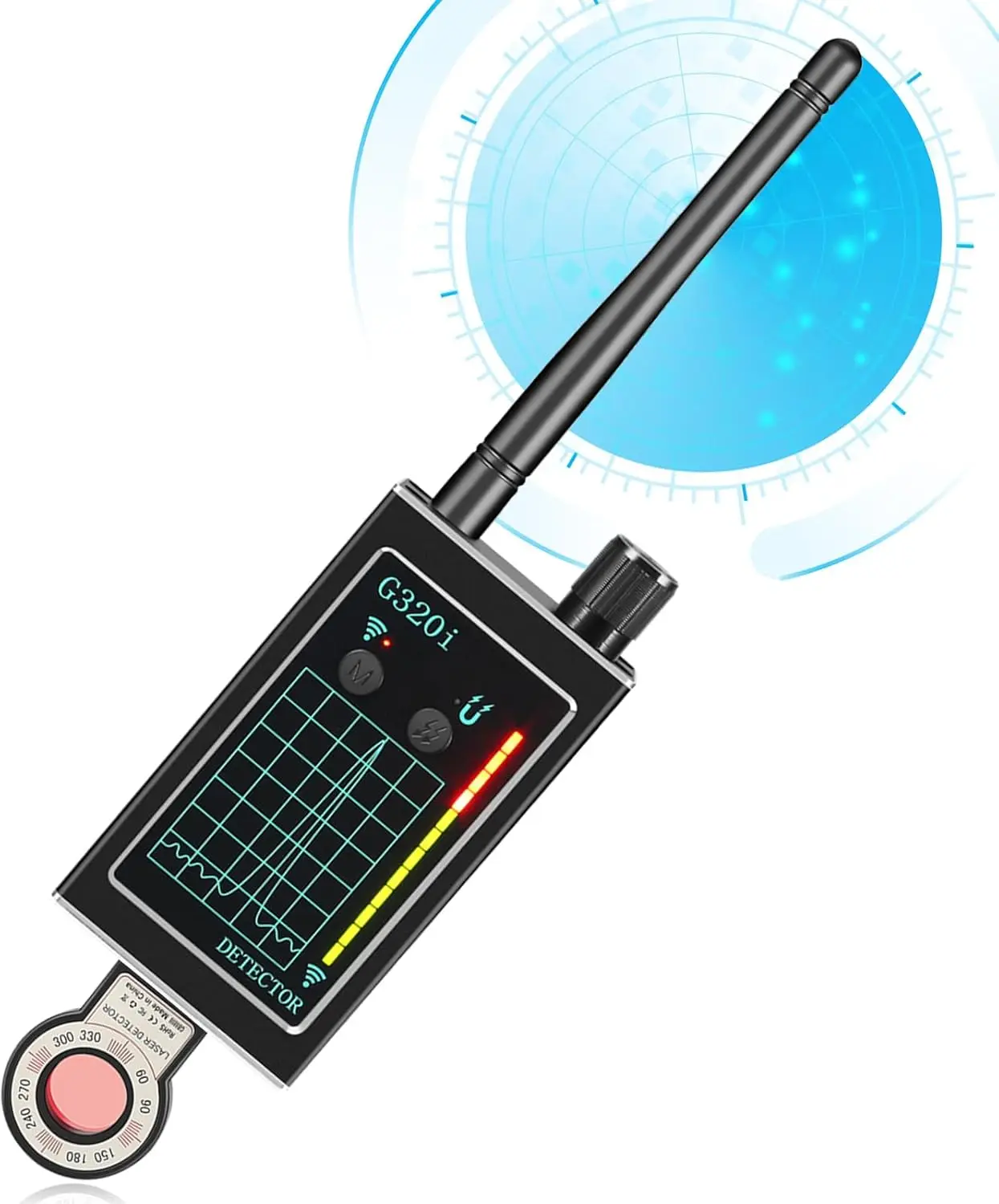 Anti Spy Camera Detector, RF Signal Scanner Laser for GSM Trackers, Wireless Bugs Pinhole Cameras Detector, Home Business Secur
