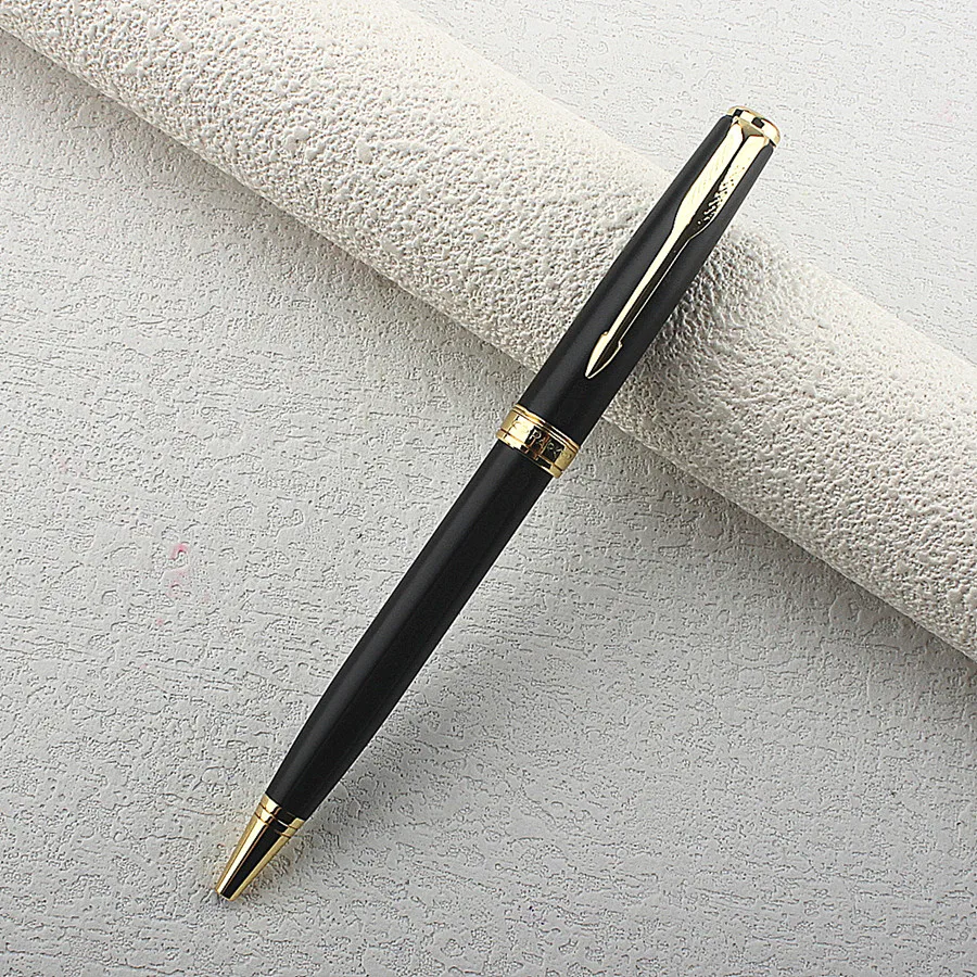 Vintage Metal Ballpoint Pen Luxury Gold Silver Red Business Writing High Quality Twist Ball Pen Office School Gift