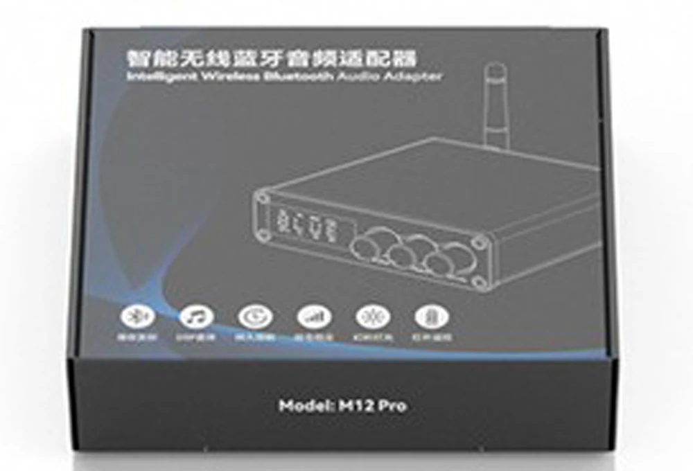 2000Mah M12 Pro Bluetooth 5.2 Audio Receiver Transmitter DSP Wireless Adapter APTX /AUX/RCA/Optical/Coaxial/FM Radio for TV