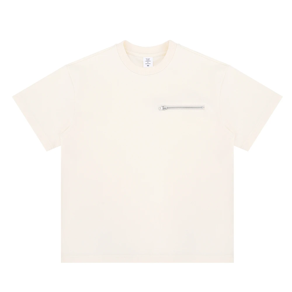 Superway Original Design Oversized Round Neck Summer T-Shirt Men Casual Basic 250gsm Cotton Retro Tee Solid American Style Tops