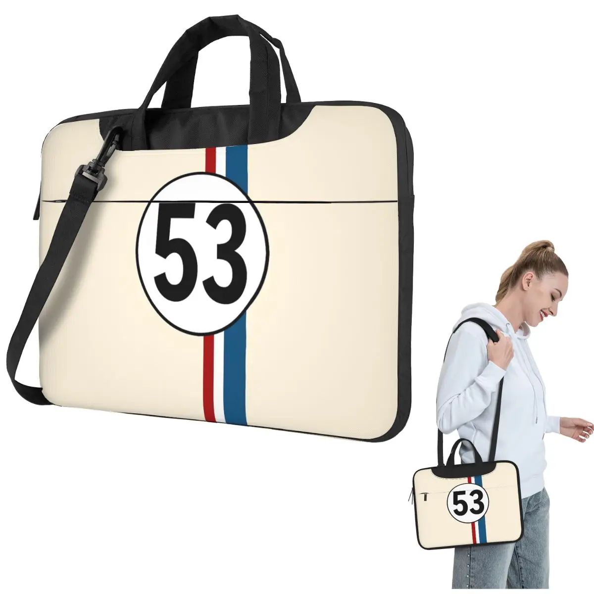 

Herbie Number 53 Laptop Bag Shockproof Case Computer Bag 13 14 15.6 Inch Crossbody Notebook Pouch For Macbook Pro Air