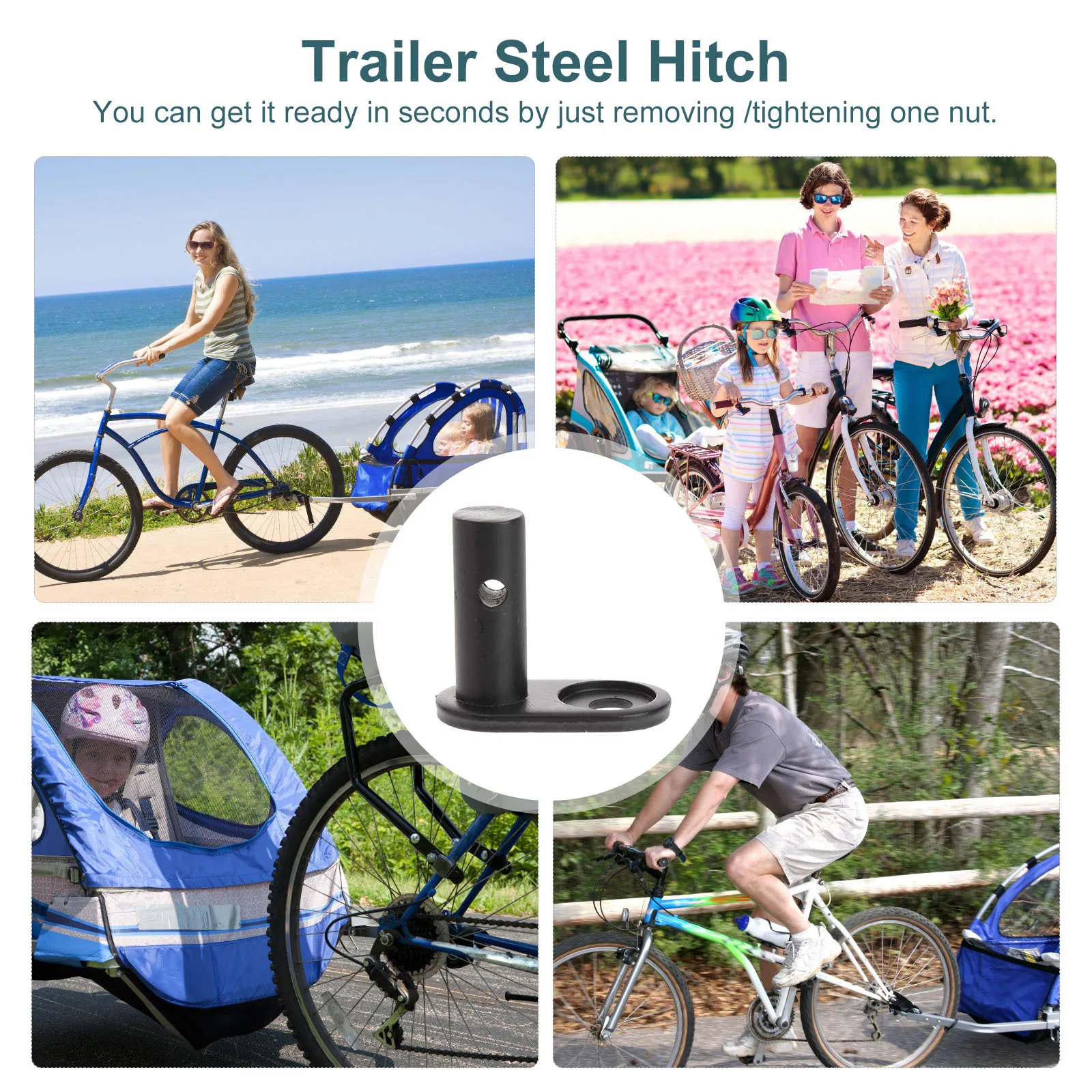 

Стальной сцепной муфты для велосипедного прицепа, угловой локоть, быстроразъемная муфта для прицепа, прочное крепление для заднего колеса велосипеда