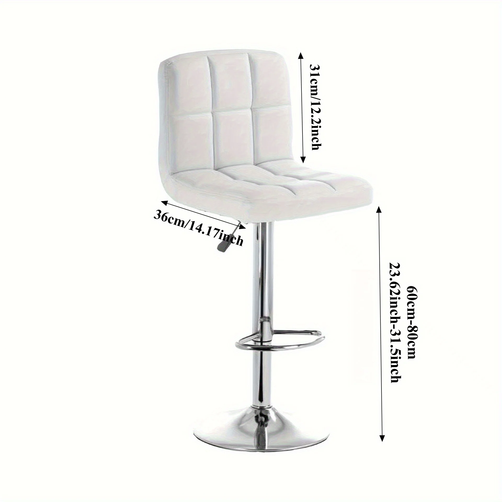 -ww Height Swivel Bar Stools Adjustable PU Leather Height Swivel Bar Dining Office Single for Bar