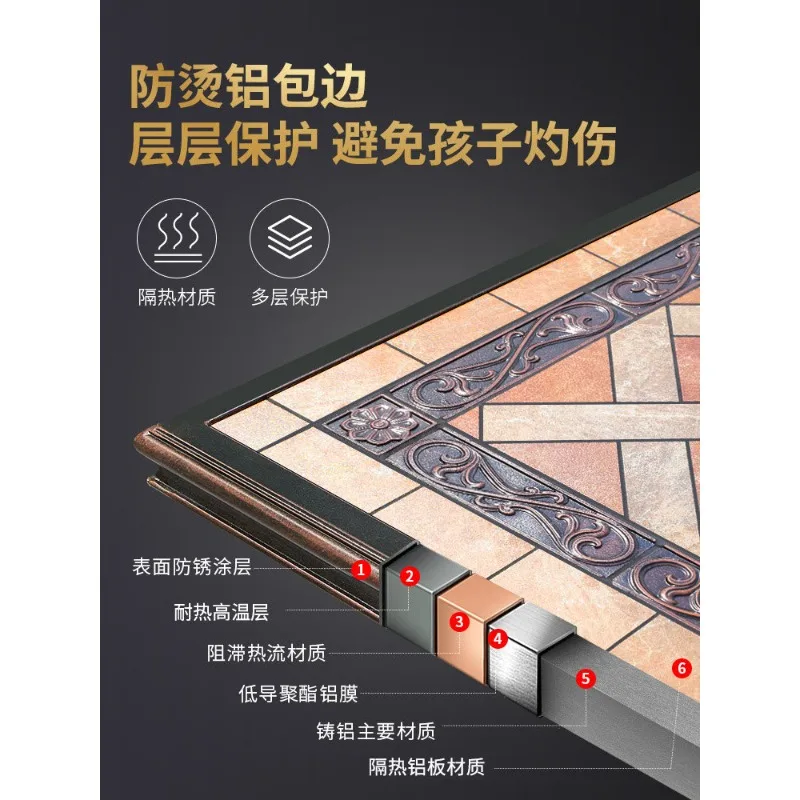 Outdoor Garden Table Terrace Household BBQ Grill Cast Aluminum Courtyard Outdoor Villa Leisure Chairs Outdoor BBQ Table and Chai