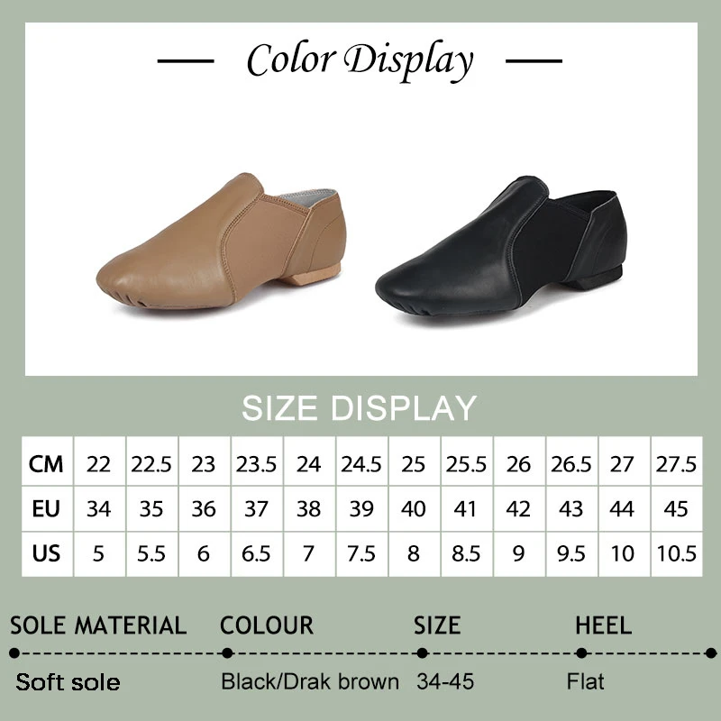 Genuine Leather Jazz Dance Shoes Women Girls Tan Black Dancing Ballet Shoes for Adults Boys Ballet Shoes Dance Sneakers Men