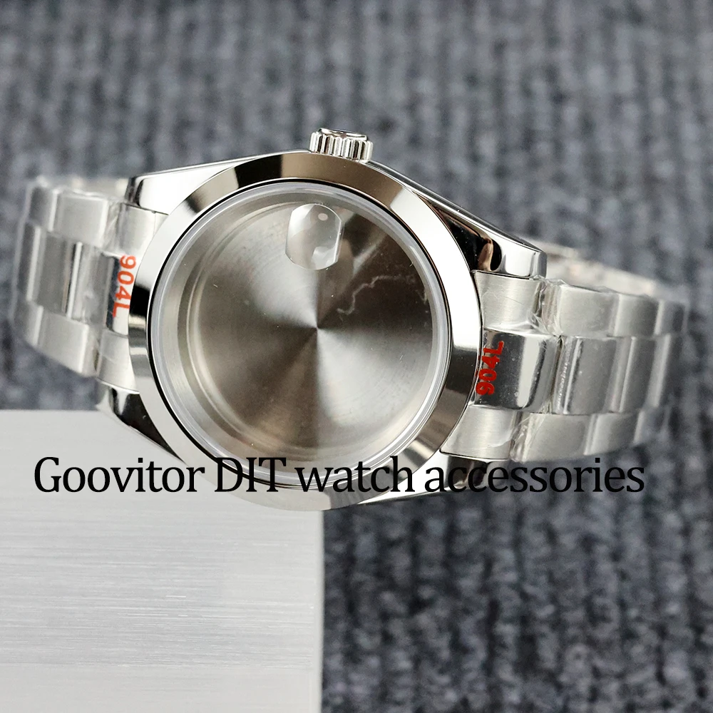 NH35 Case 36/39mm polish oyster Bracelet stainless steel Sapphire glass For Nh35 Nh36 Movement 28.5mm Dial datejust watch case