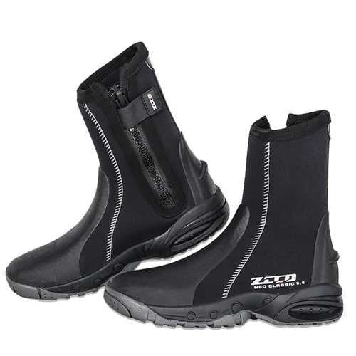 Botas de buceo de neopreno de 5mm, traje de neopreno con cremallera lateral para hombres y mujeres, zapatos de buceo, botas, accesorios para deportes acuáticos