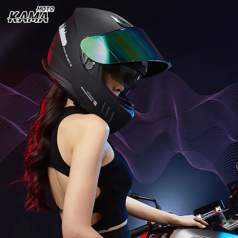 

Motorcycle Helmet Locomotive Helmet Double Lens Large Tail Bluetooth Headset Full Helmets ABS helmet motorcycle
