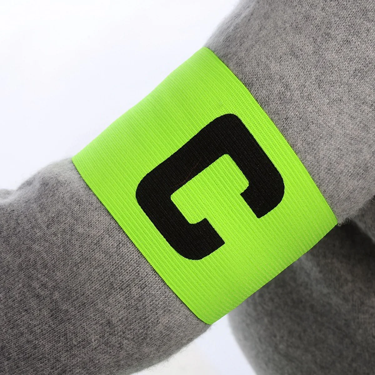 

4PCS Captain C-shaped Logo Bands Long Sleeve Armbands for Soccer Football Team Sport Elastic Nylon Bright Color Fits