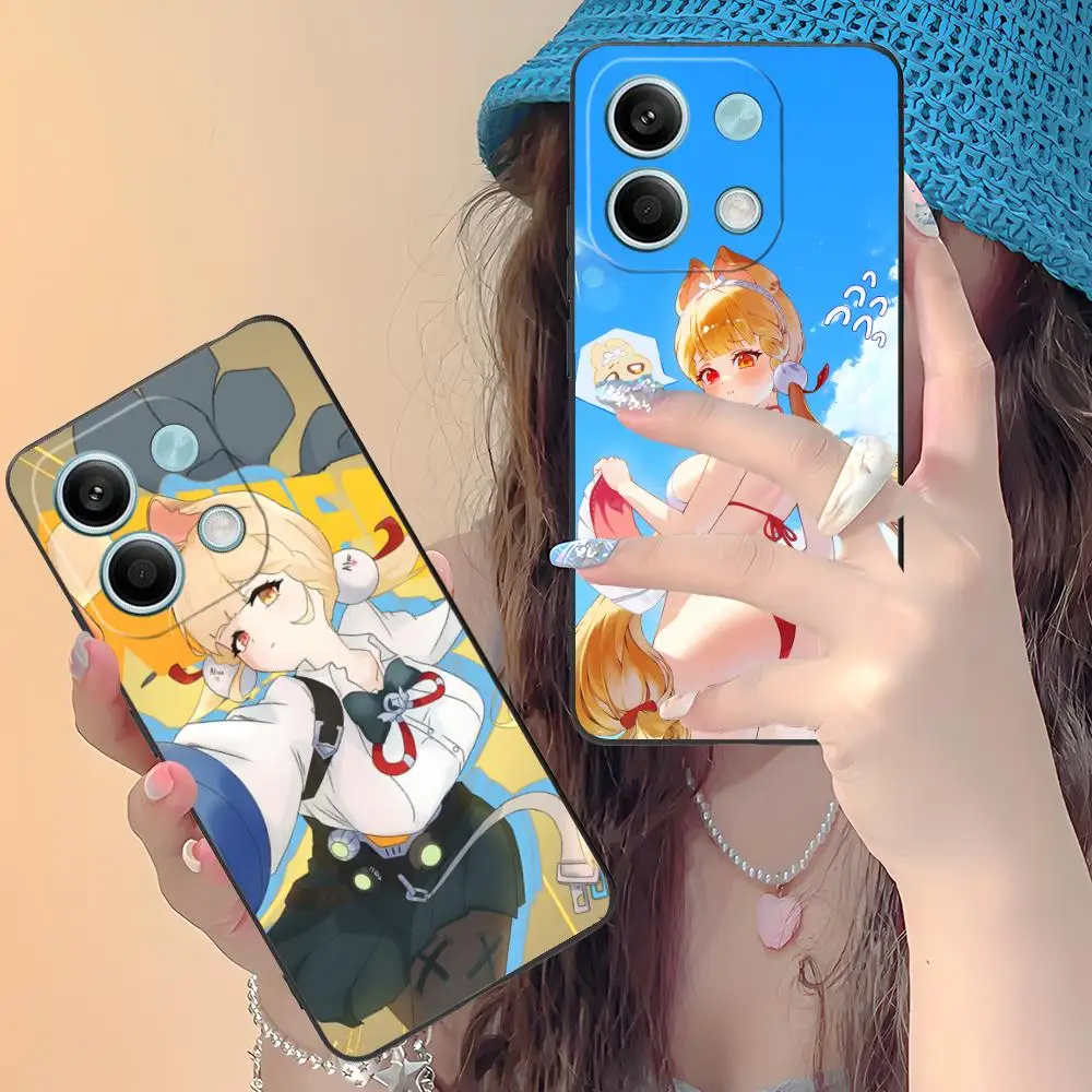 حافظة هاتف Zenless Zone Zero Alice لهاتف Xiaomi Redmi Note 14 13 12 11 A5 3 2 1 Pro Plus 4G 5G طباعة ملونة فاخرة #2