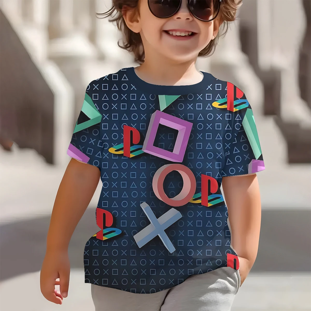 3D Print Baby Clothing 5 to 14 Years Male Outdoor Clothes for Cartoon PS4 PlayStations Children Boy Girl Child T-Shirt Top Shirt