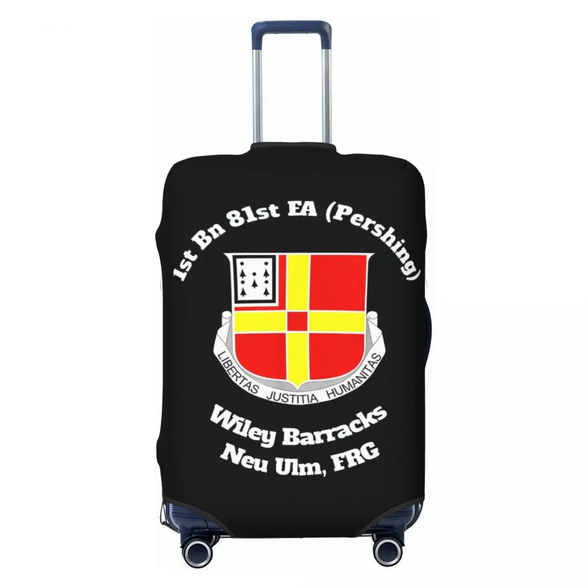 1st Bn 81st FA Wiley Barracks Neu Ulm Design Print Luggage Protective Dust Covers Elastic Waterproof 18-32inch Suitcase Cover