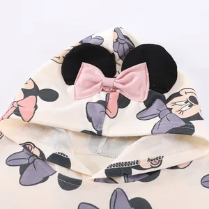 Spring girl minnie mouse princess joint with hood autumn girls beautiful child disney dress casual kids sleeve long clothes 8 Main Sales Set Minnie - №7