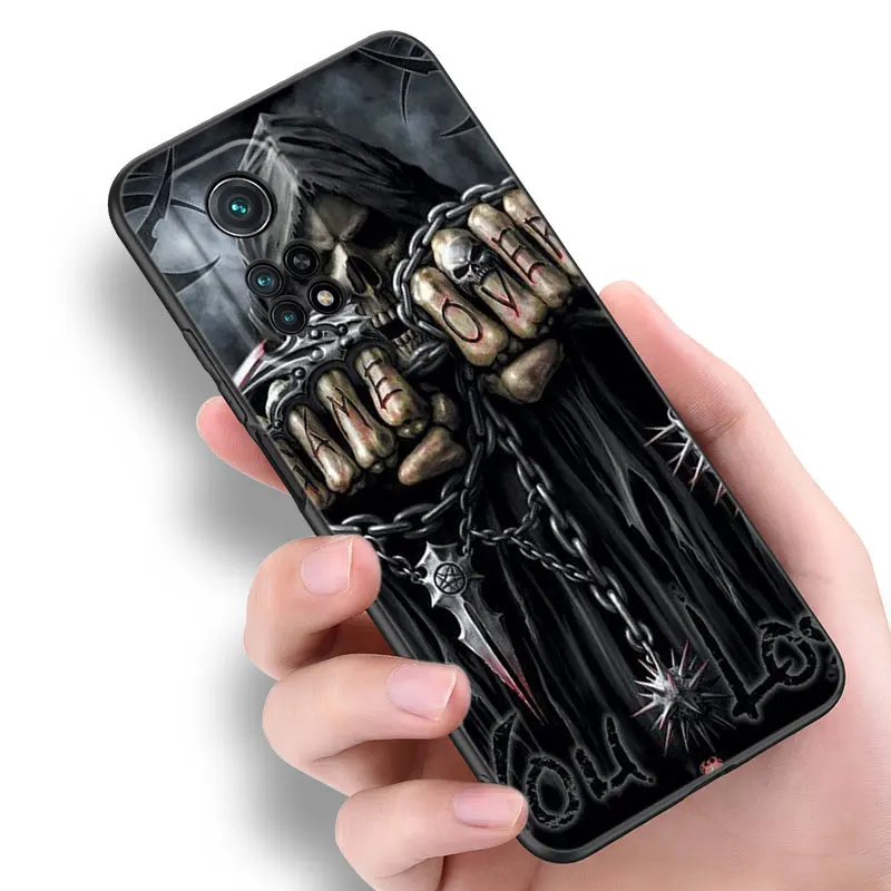 Skull Skeleton Grim Reaper Black Phone Case For Xiaomi Mi 9 SE 8 10T 11 12 13 Lite 9T 11T 12S 12T 13T 14 Pro 5G NE 11i 12X