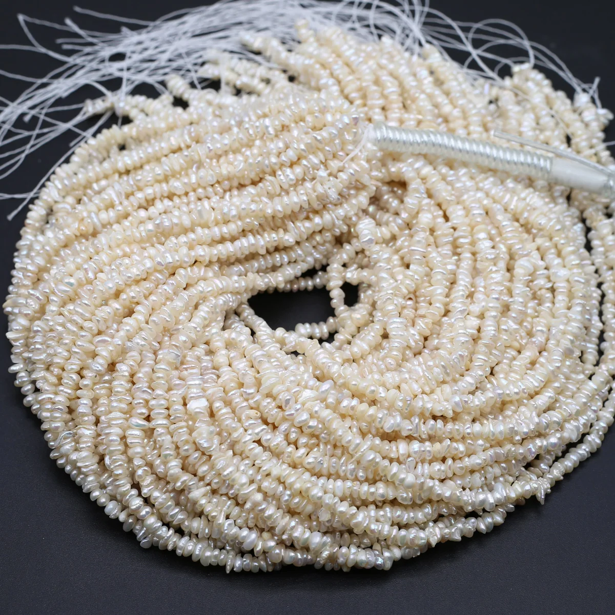 3/3.5/4mm Natural Freshwater Flat Pearls Baroque Opposite Suitable for Jewelry Making DIY Jewelry Necklace Bracelet Accessories