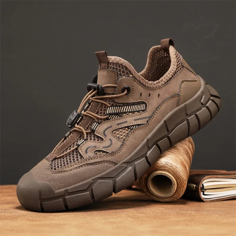 

Luxury Fashionable Mesh Fabric New Men Casual Shoes Soft Sole Breathable Quick Drying Lightweight Sports Shoes
