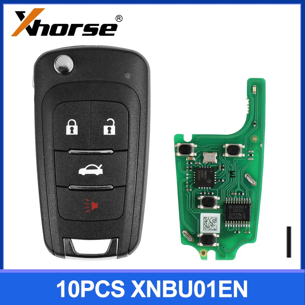 

10 шт./лот XHORSE XNBU01EN VVDI для GM универсальный пульт дистанционного управления с 4 кнопками-беспроводной PN