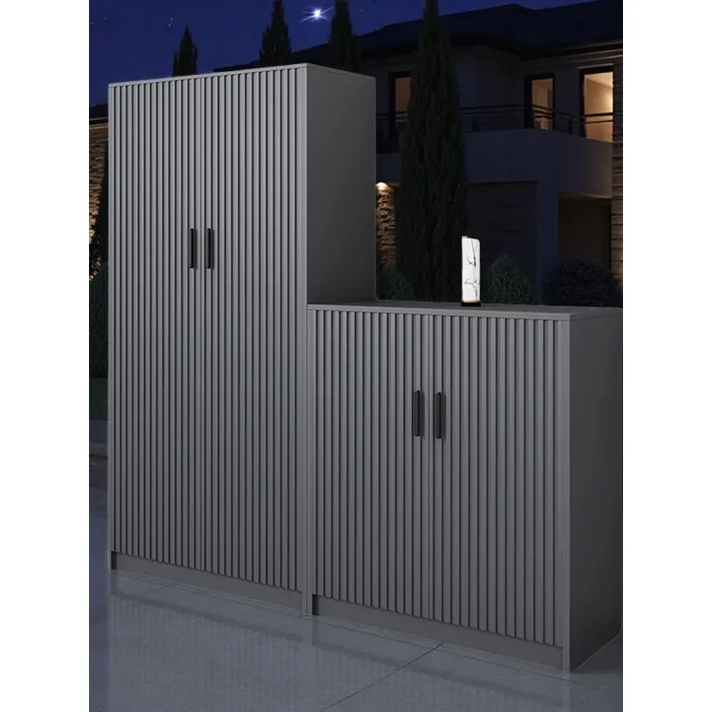New Outdoor Aluminum Alloy Locker Sunproof Shoe Cabinet for Courtyard Villa Cleaning and Storage