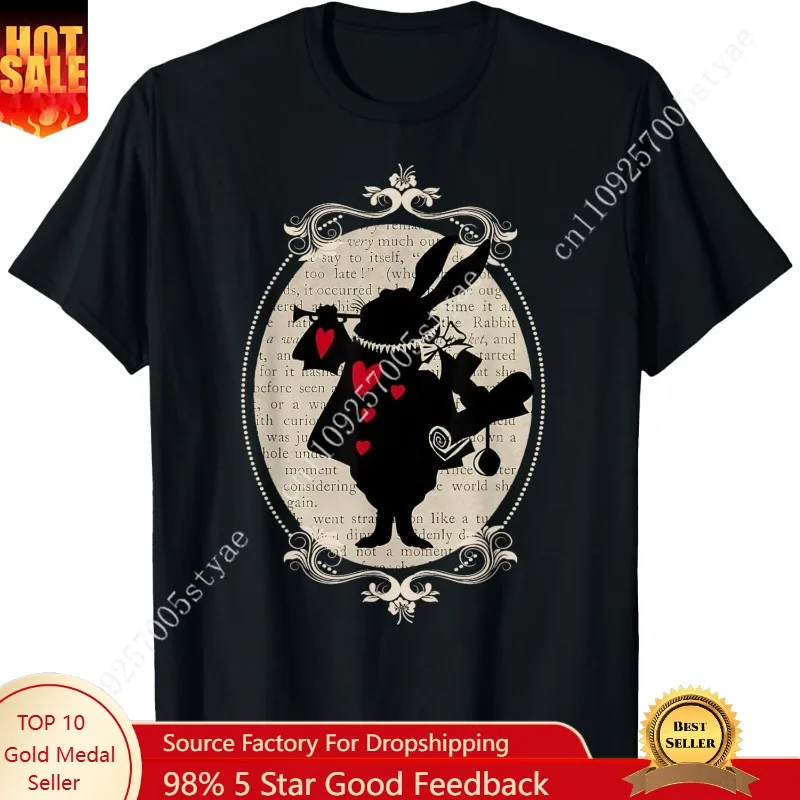 

Alice in Wonderland White Rabbit Vintage Book T Shirt Design T-Shirt