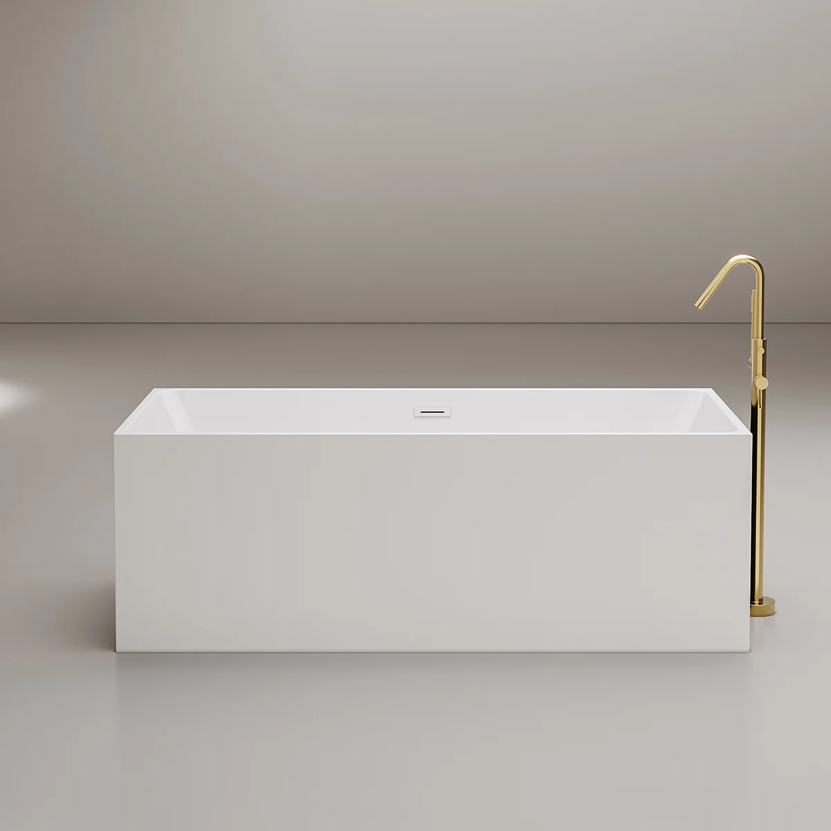 

Suly Merlin Special Offer Square Narrow Sided Right Angled Freestanding Acrylic Bathtub Whirlpool Soaking Bath Tub